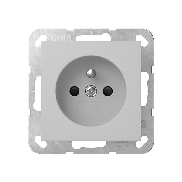 Gira Steckd. Erdstift+SH Grau 4485015